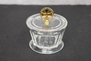 Glas Waschbecher mit Kunststoffdeckel, gebraucht antik (CU252) Kelch Co - Bild 1 von 8