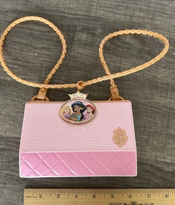 迪士尼世界茉莉粉红色塑料钱包单肩包磁性手提包粉色 — 第 1/4 张图片