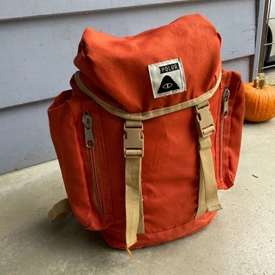 Poler The Mini Rucksack Backpack Youth Size Orange Outdoors Hiking - Image 1 of 4