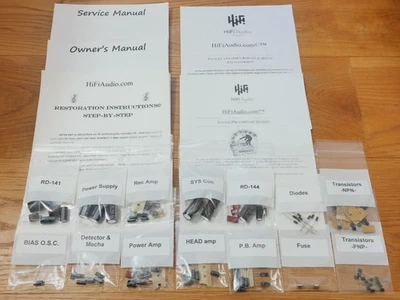 Kit de servicio de reconstrucción de restauración Akai GX-365D reparación condensador transistor RTR Foto 1 de 4