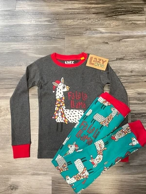 Lazy One Kid " Fa La La Llama" Christmas PJ Set