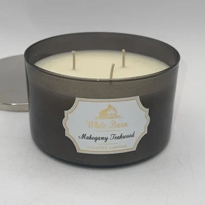 White Barn Candle - Mahogany Teakwood - 3 Wick - Bath And Body Works - Picture 1 of 10