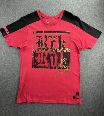 Rock Revival Mens Hayes Foiled Graphics T Shirt Size Medium Red/Black Sleeve Hit - Image 1 of 4