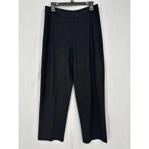 Chicos Pants Womens 2 Medium Black Knit Pull On Wrinkle Free Travel High Rise - Picture 1 of 8