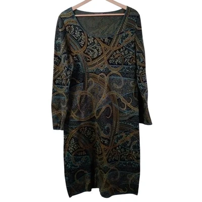 Vestido Suéter Peruvian Connection Cachemira Mujer L Paisley Tejido Algodón Pima Foto 1 de 4