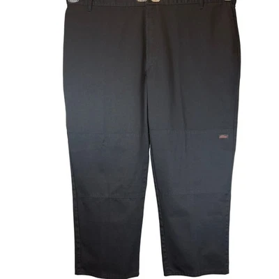 Pantalones de trabajo Dickies negros de doble rodilla para hombre talla 50x30 bolsillos utilitarios al aire libre Foto 1 de 4