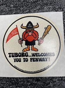 TUBORG RED SOX BEER MASCOT FENWAY PARK STICKER CARLING BREWERY BALTIMORE *TPHLC - Picture 1 of 1