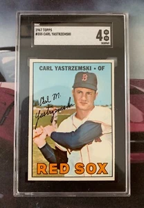1967 TOPPS CARL YASTRZEMSKI #355 SGC 4 VG/EX HALL OF FAME POP 60 - Picture 1 of 2