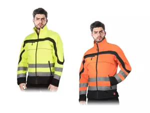 Chaqueta softshell Softshell protección de advertencia chaqueta de trabajo chaqueta profesional gel, naranja, M-XXXL - Imagen 1 de 8