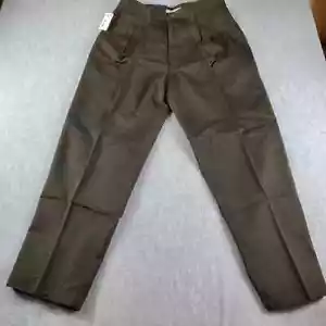 Vtg Bugle Boy Company Pants Mens 34X30 Brown Comfort Chino Fit Triple Pleated - Picture 1 of 8