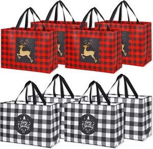 16 Pack Extra Large Christmas Gift Bags Reusable Tote Bags with Handle Non-Wo... - Picture 1 of 7