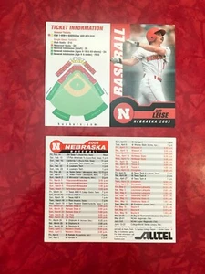 2003 NEBRASKA HUSKERS BASEBALL POCKET SCHEDULE JEFF LEISE on cover - Bild 1 von 1