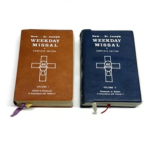 New St. Joseph Weekday Missal Complete Edition Volume 1 & 2 1975 Vatican II READ - Foto 1 di 10