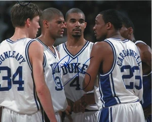 DUKE BLUE DEVILS CARLOS BOOZER SIGNED GAME PLANNING 8X10 - Picture 1 of 1