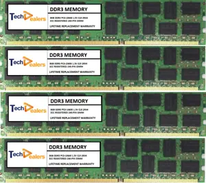 32GB 4X8GB DDR3 1333MHz ECC REG MEMORY FOR DELL PRECISION T7600 AND T7500 - Picture 1 of 3