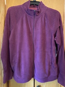 Womens Plus 1X Tek Gear Fleece Zip Jacket NWT $36 Pockets Thumb Hole Long Sleeve - Picture 1 of 9
