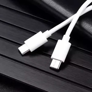 USB Type-C to C Cable, 6A 66W Fast Charger, 2m Durable Braided Long Lead. - Picture 1 of 6