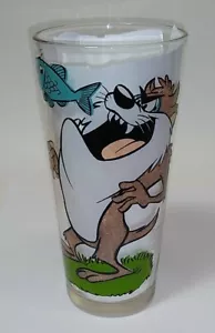 Vidrio Pepsi 1976 de colección TAZ Looney Tunes cerdo mosca pesca - Imagen 1 de 6