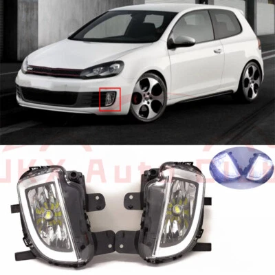 Lâmpada de neblina LED frontal para Volkswagen Golf 6 MK6 GTI Jetta GLI 2011-2014 q 2X - Imagem 1 de 4