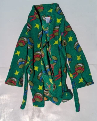 Nickelodeon Teenage Mutant Ninja Turtles Boys SIZE 8 Bathrobe Polyester Fleece - Image 1 of 4