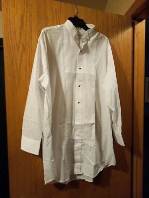 Mens  Classix White Long Sleeve  Shirt XL 17-17 1/2 32/33 65% Poly 35 % Poly - Image 1 of 4