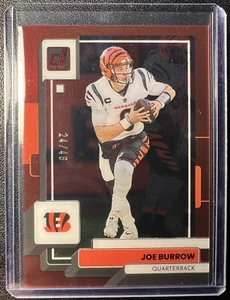 Panini Clearly Donruss Joe Burrow 2022 rojo SP/49 #10 -Bengals - Imagen 1 de 2