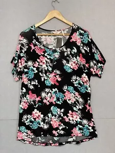 BNWT Millers Womens Floral Blue Red Top Size 12 RRP$30 - Picture 1 of 5