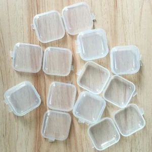 30PCS Mini Clear Plastic Box Jewelry Storage Container Bead Clear Case UK STOCK - Picture 1 of 6