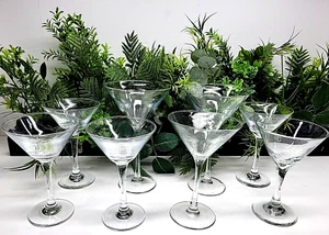 Versatile Martini & Wine Glass Set - Clear Glass, 8 Pieces, Mixed Heights - Picture 1 of 8
