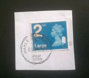 1 USED GB 2ND LARGE MACHIN 2017 STAMP M17L MAIL SG U3000 HAYLE CDS POSTMARK - Picture 1 of 2