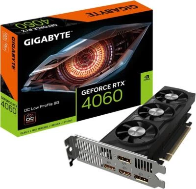 (Factory Refurbished) GIGABYTE GeForce GV-N4060OC-8GL Low Profile Video Card - Image 1 of 4