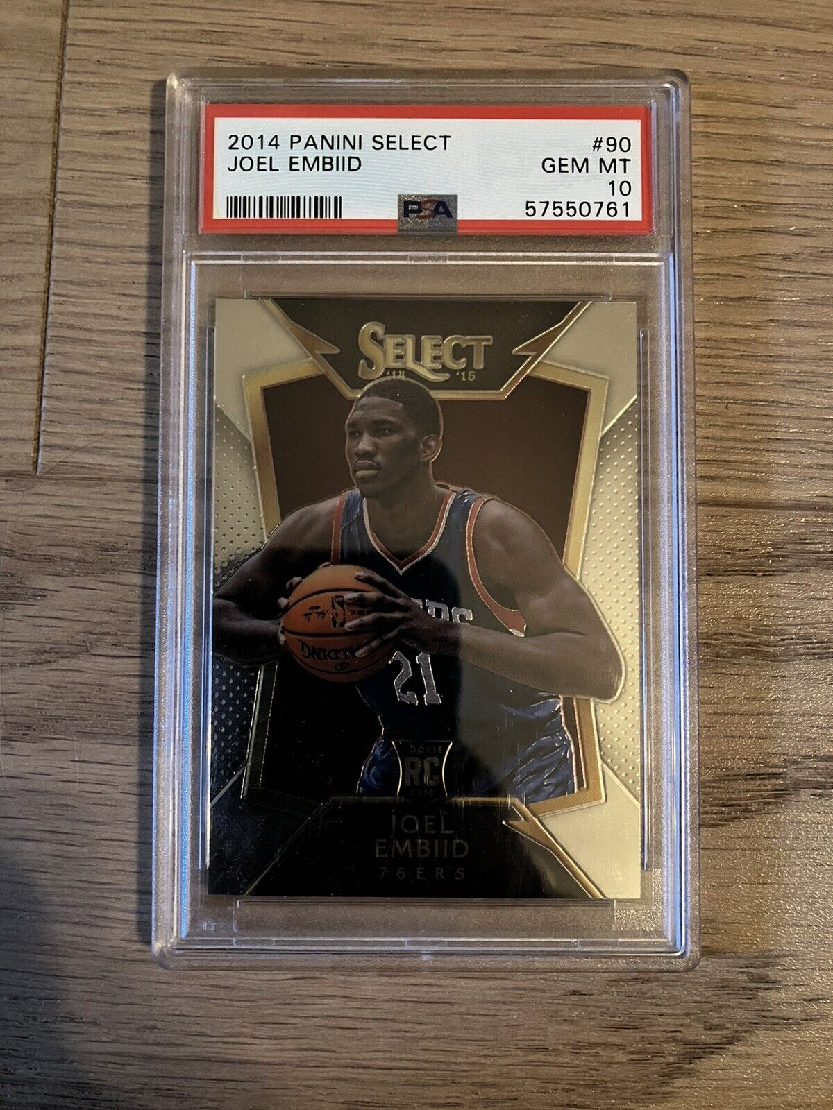 2014 PANINI SELECT JOEL EMBIID #90 PSA 10 ROOKIE RC MVP SIXERS