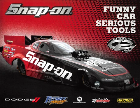2022  --  CRUZ PEDREGON "SNAP-ON" DODGE FUNNY CAR NHRA HANDOUT / POSTCARD Cover