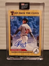 Chipper Jones BLUE Auto 2021 Topps NOW Turn Back The Clock TBTC #27A /49