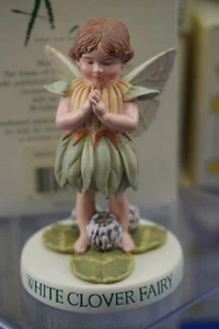 Cicely Mary Barker Flower Fairies #88951 White Clover Figurine #118 - Picture 1 of 6
