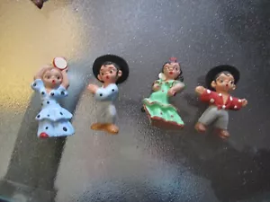 Spanisches Set MUD PEOPLE Figuren Terrakotta - Flamenco Tänzer - Bild 1 von 4