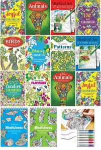 MIND RELAXING COLOURING BOOK BOOKS Kids or Adult Stress Relief Colour Therapy - Picture 1 of 51