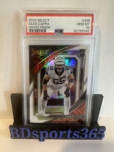 2022 Panini Select Alex Cappa #396 White Prizm RC- PSA 10- POP 1- #17/35