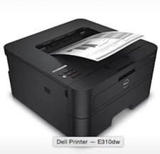 Dell E310DW Wireless Monochrome Laser Printer Duplex Printing w/ Toner USB Cable
