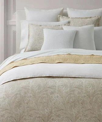 Ralph Lauren Marah Paisley Reversible 3 Piezas Juego de edredón Queen True Cream $420 Foto 1 de 4