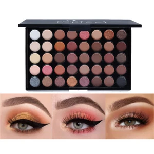 40 Colors Matte Glitter Eyeshadow Palette Waterproof Long Lasting Eyeshadow - Picture 1 of 12