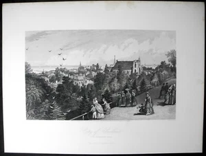 City of Cleveland from Reservoir Walk - 1872 Steel Engraving - A.C. Warren - Bild 1 von 1