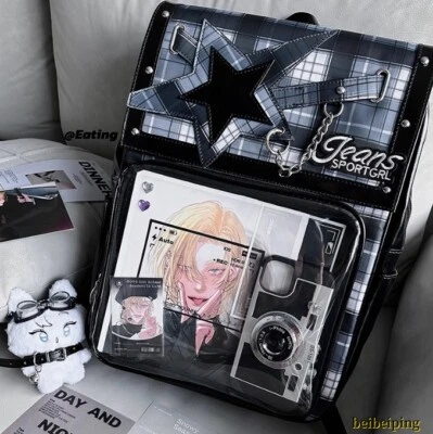 Mochila Lolita JK Ita Bolso Estrella Usando Bolso Escolar de Cercanías Crossbady Transparente Foto 1 de 4