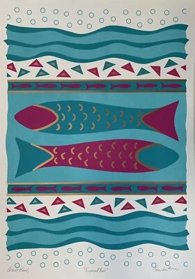 Toni Lee - Pez tropical - Prueba de artista - Firmado - Brillante y grande Foto 1 de 4