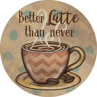 Одиночные круглые впитывающие камни автомобильные подставки Latte-by Carson домашние акценты - Изображение 1 из 2