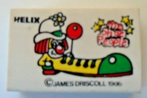 Eraser Rubber Gomme Gommine The Shoe People 1986 Licenced James Driscoll Helix - Picture 1 of 1