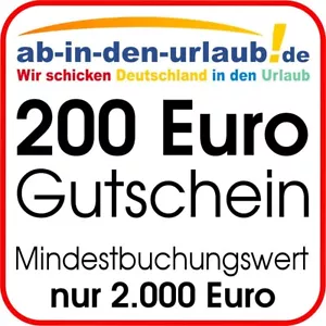 200 Euro / Ab in den Urlaub Gutschein Cashback - Nur 2000€ Mindestbuchungswert - Bild 1 von 1