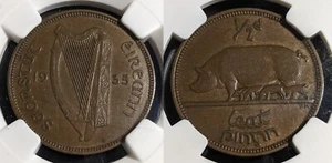 Ireland 1935 Half Penny 1/2d KM# 2 NGC AU55BN aUNC #2825 - Picture 1 of 7