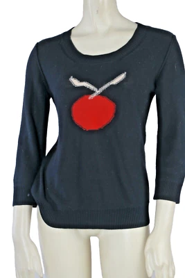 Suéter Top Vintage Sonia Rykiel Algodón Negro Talla XS Hecho en Italia Foto 1 de 4