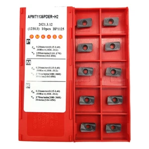 50 Stück APKT APMT1135PDER-H2 CNC Hartmetall Fräseinsatz, für Edelstahl, 300R - Bild 1 von 5